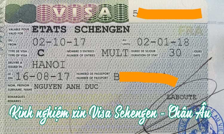 Chi tiết kinh nghiệm xin visa Châu Âu - Visa Schengen 2021