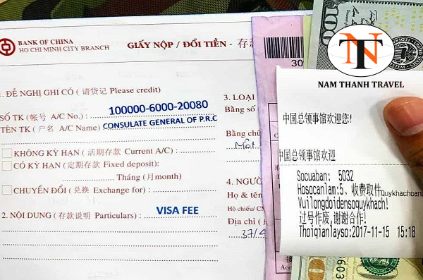 Cách thức đóng phí visa Trung