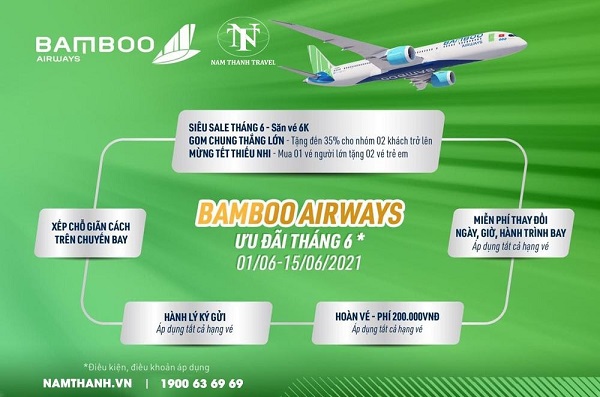 Hãy cùng Bamboo Airways đón vô vàn nhiều ưu đãi trong tháng 6 