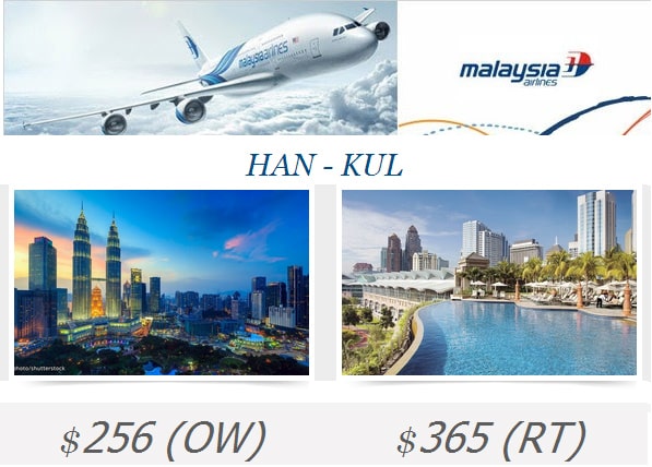 Khuyến mại đặc biệt chặng HAN - KUL của Malaysia Airlines