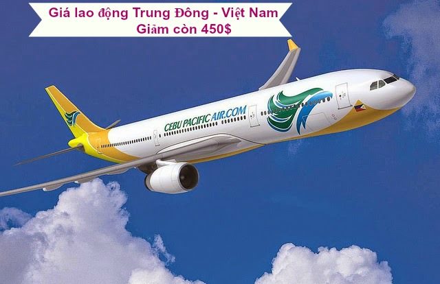 Đặt vé máy bay đi lao động Trung Đông về Việt Nam chỉ còn 450$