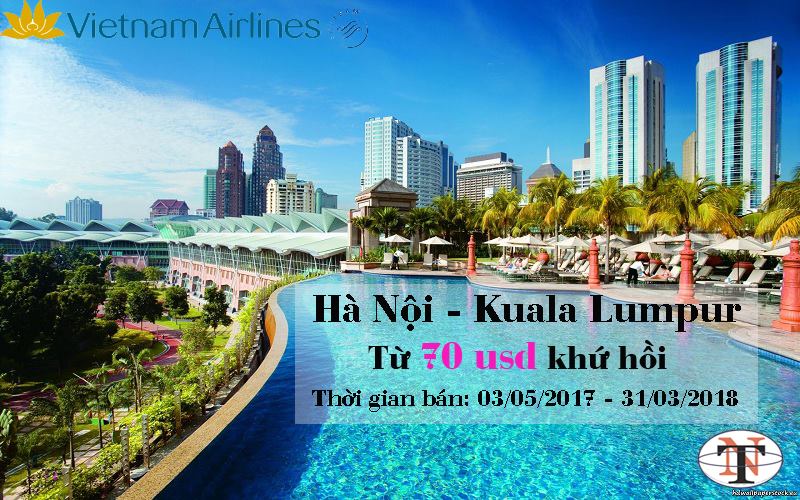Khuyến mãi vé máy bay đi Kuala Lumpur giá chỉ từ 70$ - Vietnam Airlines