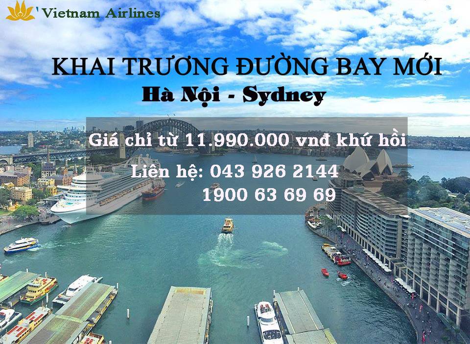 Vietnam Airlines khai chương đường bay thẳng Hà Nội - Sydney