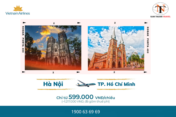 Vietnam Airlines ưu đãi hạng phổ thông siêu tiết kiệm trên chặng bay Hà Nội - TP. Hồ Chí Minh