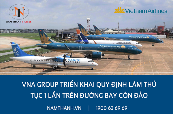 Vietnam Airlines Group triển khai quy định làm thủ tục 1 lần trên đường bay Côn Đảo