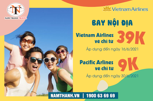 Vietnam Airlines khuyến mại vé nội địa chỉ từ 39.000 VNĐ