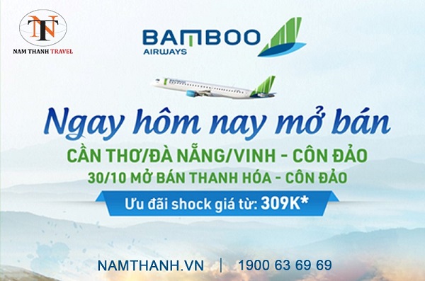 Mở bán đường bay Cần Thơ/Đà Nẵng/Vinh – Côn Đảo