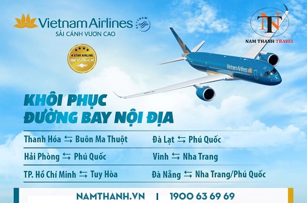 Vietnam Airlines khuyến mại vé máy bay nội địa chỉ 99k