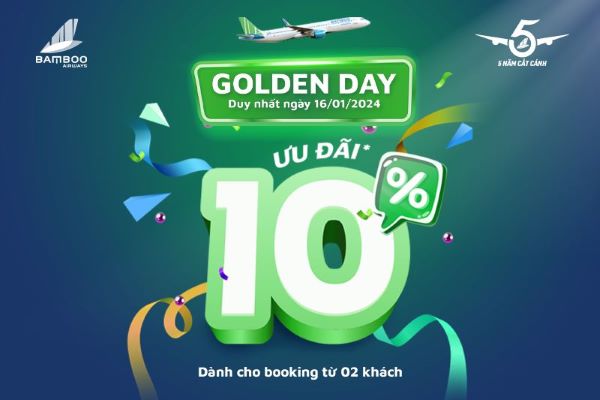 Chương trình ưu đãi lên tới 10% từ Bamboo Airways