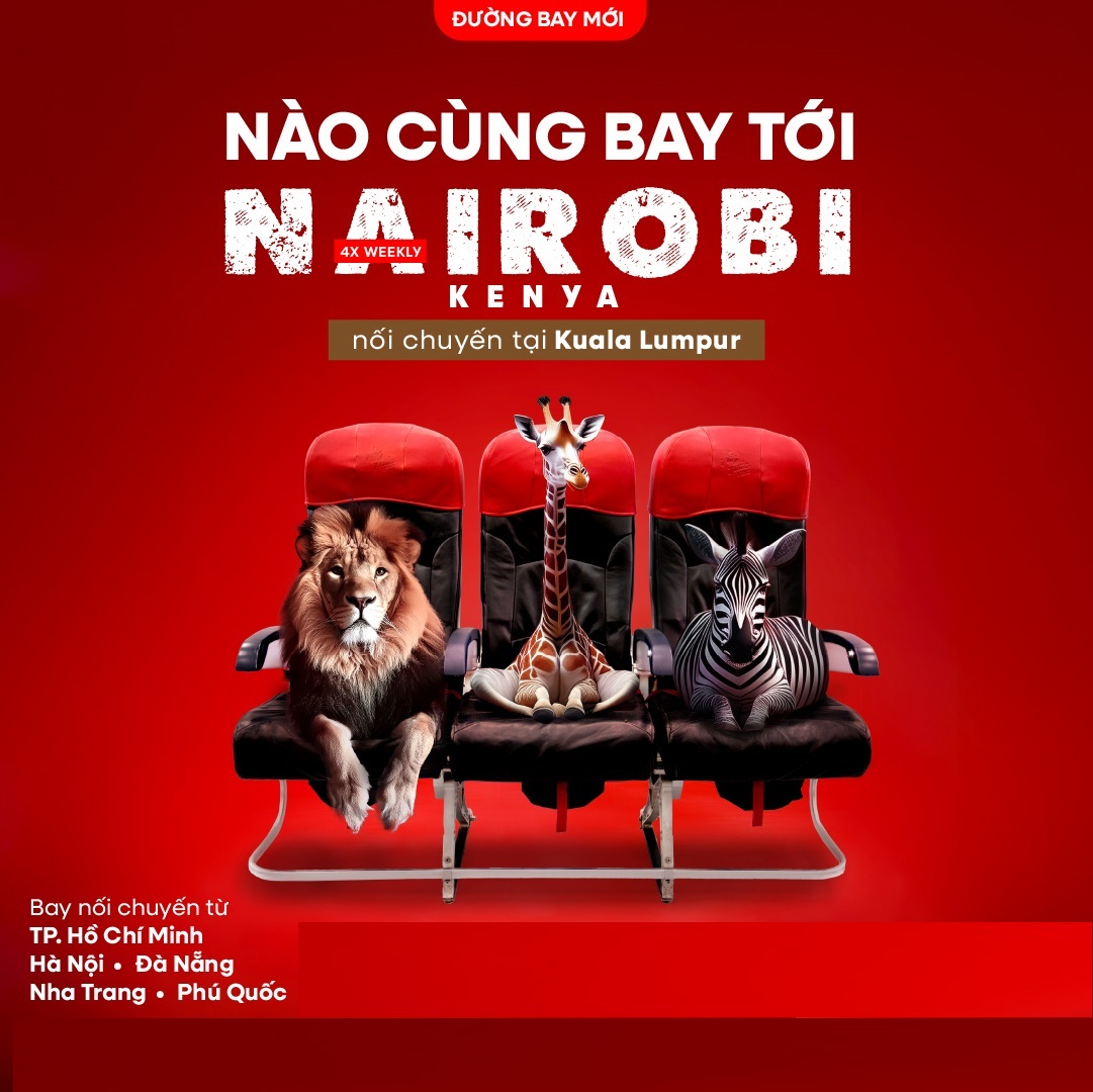 Khuyến mãi 20% đường bay từ Việt Nam đến Nairobi, Kenya