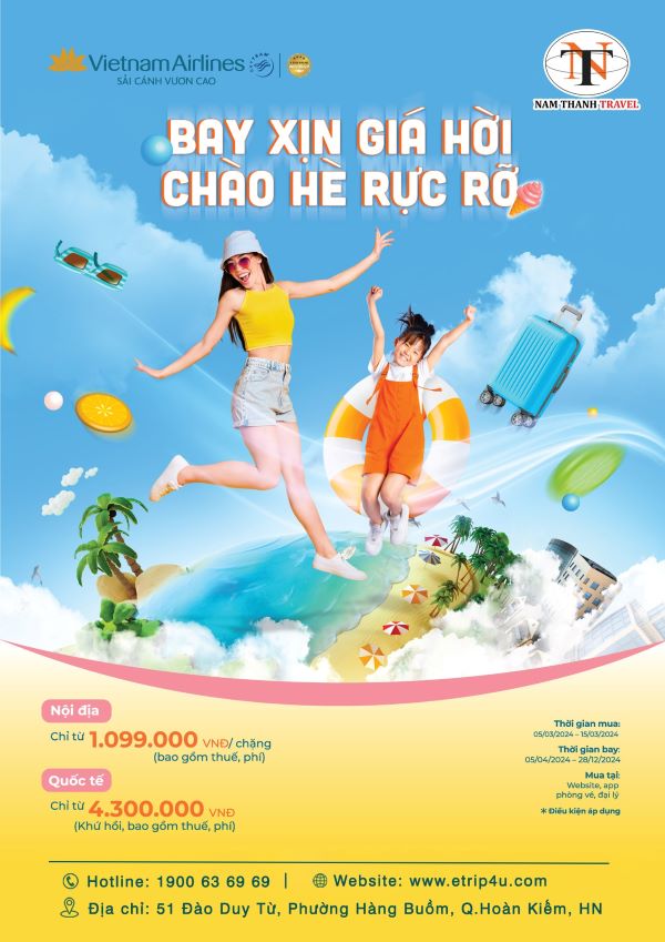 Ưu đãi chào hè - Giá rẻ bất ngờ từ Vietnam Airlines