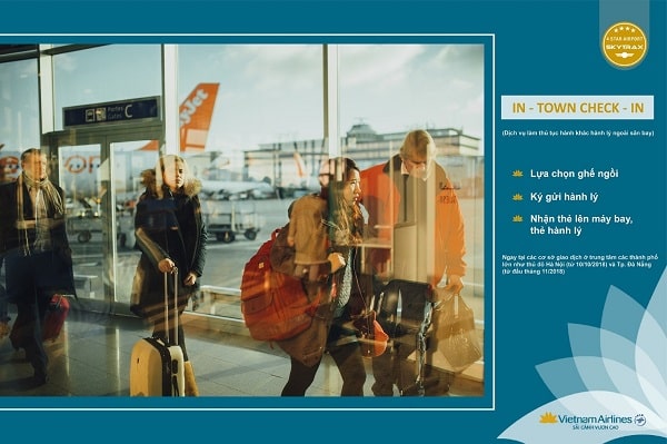 Vietnam Airlines ra mắt dịch vụ làm thủ tục hành khách - hành lý ngoài sân bay (In-town check-in)
