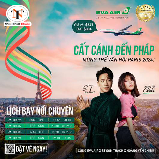 Cùng Eva Air bùng nổ với thế vận hội mùa hè 2024