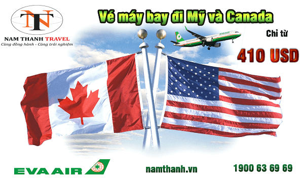 Eva Airways khuyến mãi vé đi Mỹ và Canada chỉ từ 410 USD
