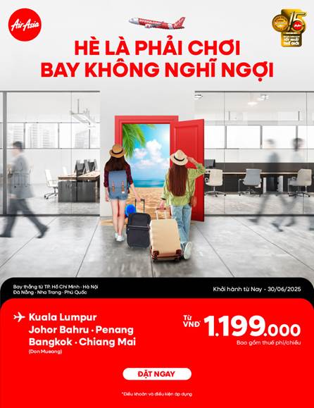 AirAsia: Bay không phải nghĩ, giá khuyến mại chỉ từ 1199000đ