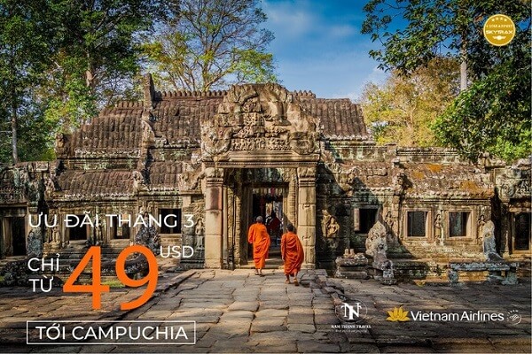 Vietnam Airlines khuyến mại vé máy bay đi Campuchia