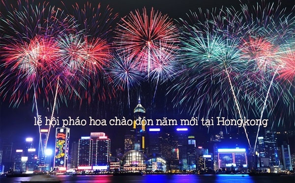 Lễ hội pháo hoa chào đón năm mới tại Hongkong