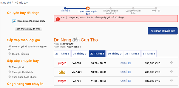 Đặt vé máy bay từ Cần Thơ đi Đà Lạt siêu rẻ tại Nam Thanh