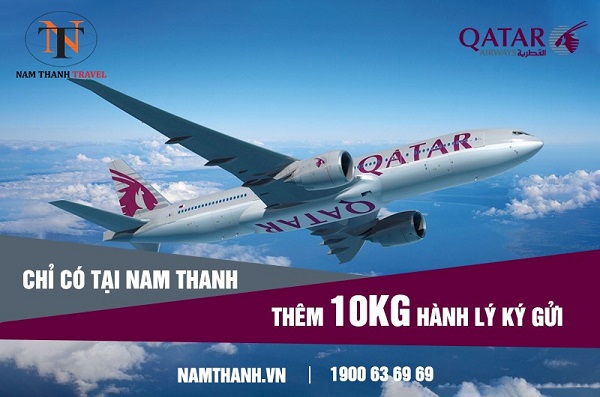 Qatar Airways ưu đãi thêm 10kg hành lý ký gửi cho mỗi hành khách