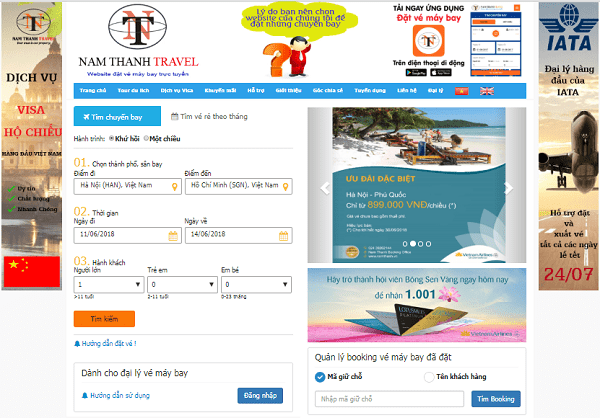 Tại sao nên đặt vé máy bay tại website namthanh.vn