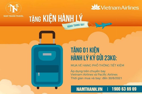 Thêm kiện hành lý, thoải mái đi du lịch cùng Vietnam Airlines