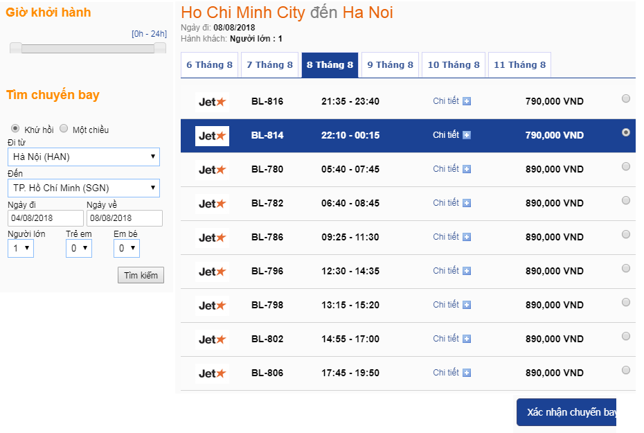 Lựa chọn hành trình bay HCM - HN giá rẻ tại namthanh.vn
