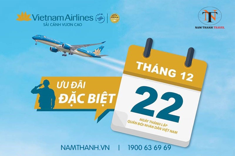Vietnam Airlines ưu đãi đặt biệt nhân ngày thành lập quân đội Việt Nam