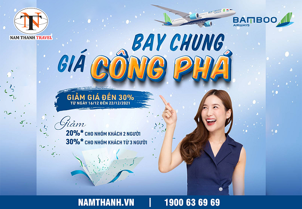 Giá công phá bay cuối năm cực đã cùng Bamboo Airways