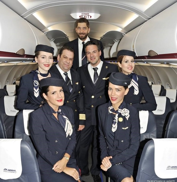 Khoang hành khách hãng bay Aegean Airlines