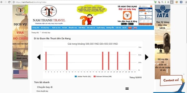 Bảng giá vé máy bay chặng Buôn Ma Thuột – Đà Nẵng