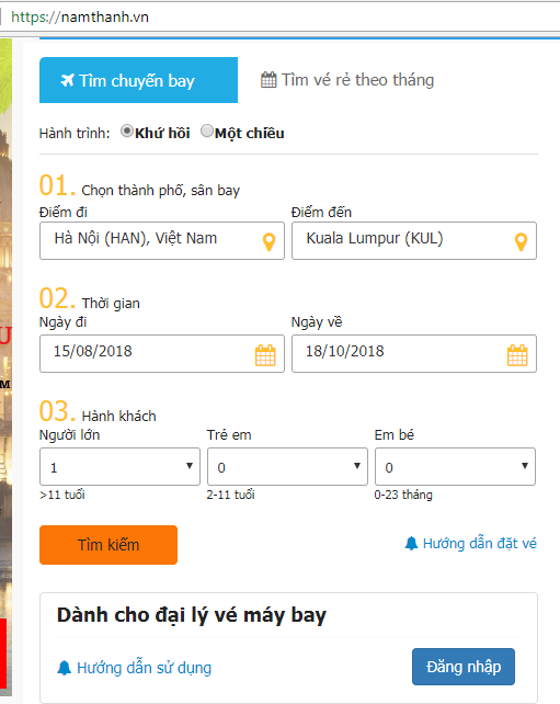 Đặt vé máy bay đi malaysia trực tuyến - hướng dẫn đặt vé giá rẻ