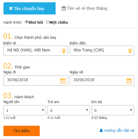 Hướng dẫn đặt vé máy bay giá rẻ tại Nha Trang