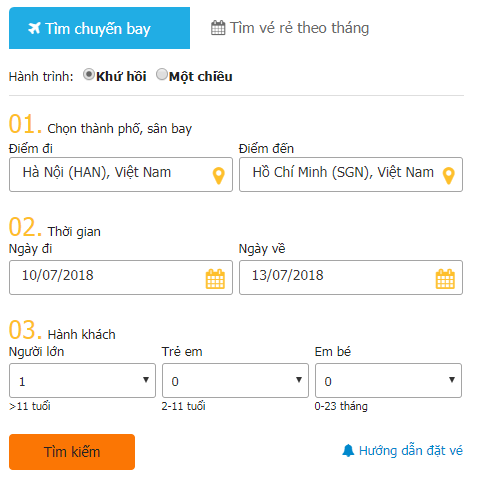 Đặt vé máy bay nội địa giá rẻ tại namthanh.vn