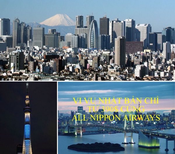 Bay đến Nhật Bản chỉ từ 390$ cùng hãng bay All Nippon Airways