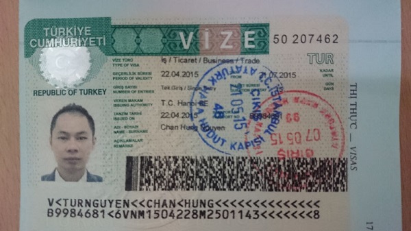 Xin Visa Thổ Nhĩ Kỳ nhanh chóng