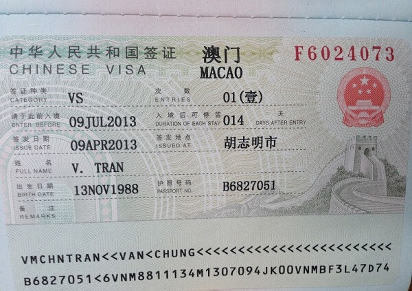 Xin Visa Macau cần những giấy tờ nào ?