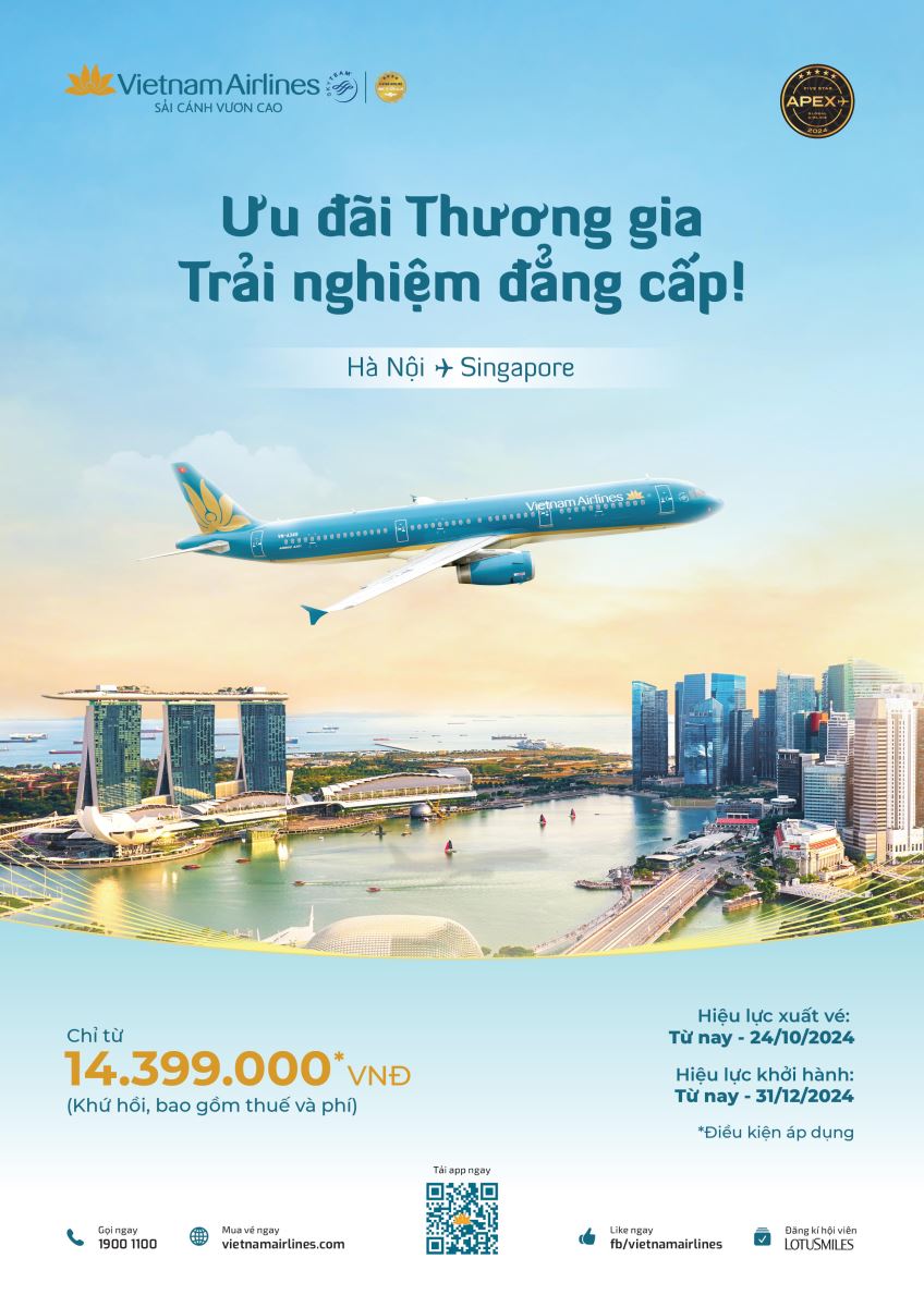 Vietnam Airlines: Chương trình ưu đãi “Ưu đãi Thương gia – Trải nghiệm đẳng cấp”