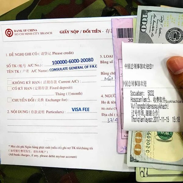 Lệ phí để xin visa Trung Quốc là bao nhiêu ?