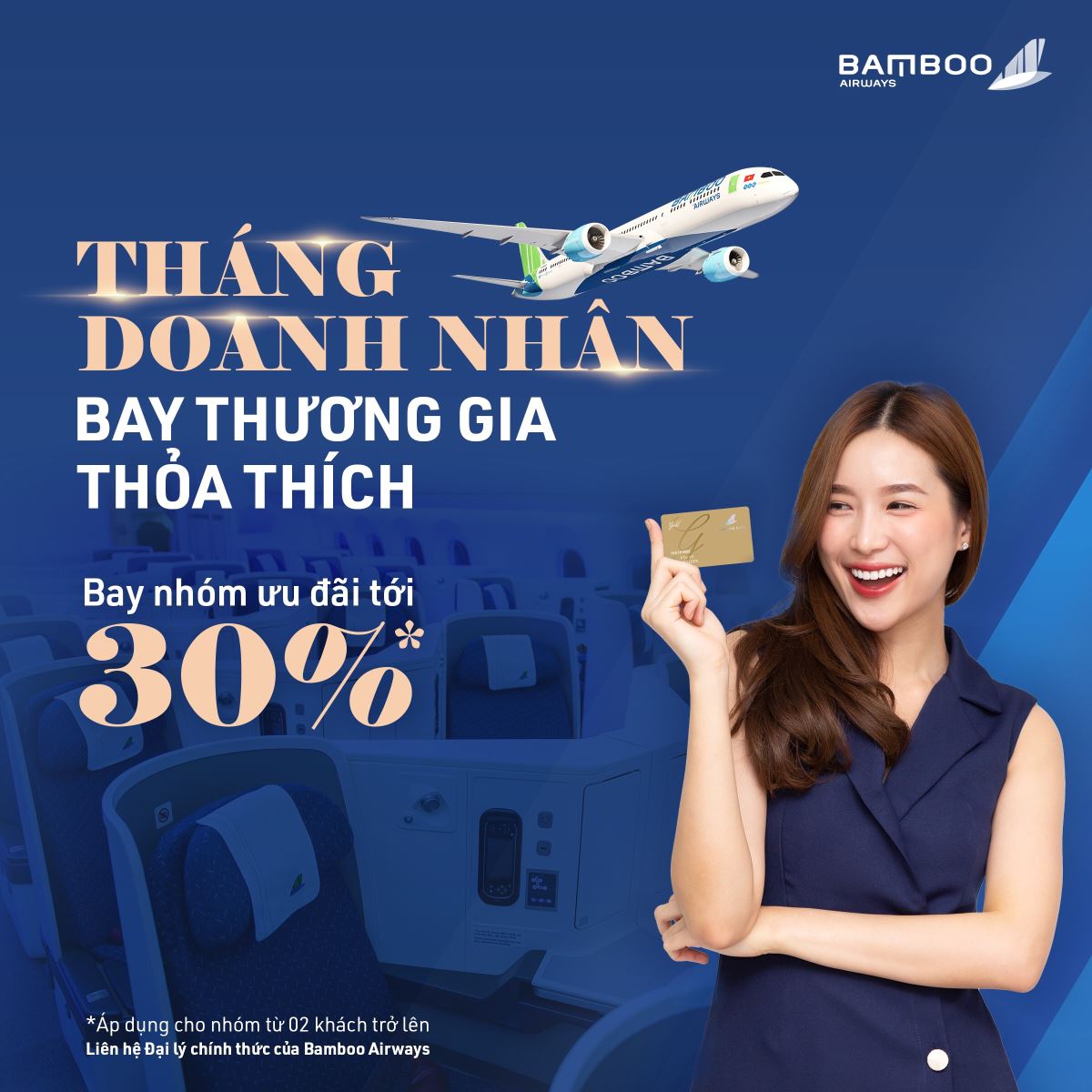 Bamboo Airways giảm tới 30 % Chào mừng tháng doanh nhân