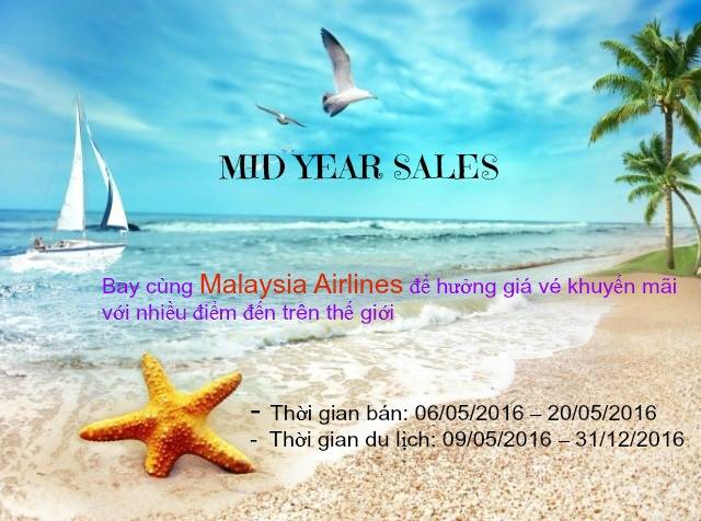 Malaysia Airlines khuyến mãi giữa năm khởi hành từ Hà Nội