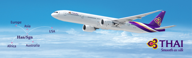 Thai Airways: Khuyến mãi giá vé Việt Nam đi nước ngoài
