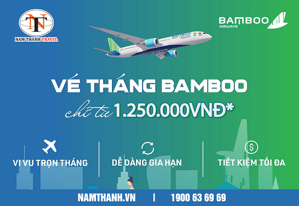 Bay không giới hạn, siêu tiết kiệm với giá vé 0đ cùng vé tháng của Bamboo Airways
