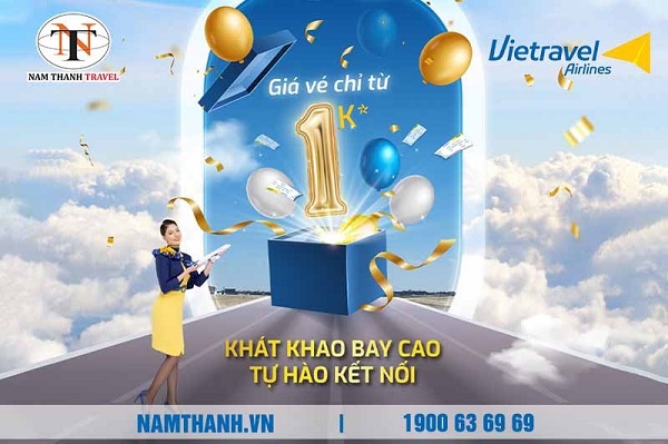 Cùng Vietravel Airlines bay vé 1K “Khát khao bay cao - tự hào kết nối”