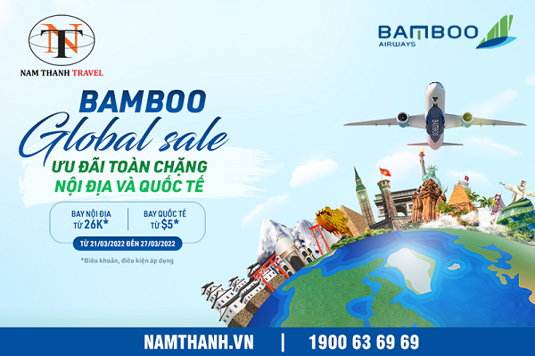 Bamboo Airways bùng nổ ưu đãi bay toàn chặng nội địa và quốc tế