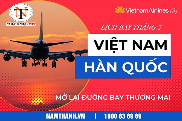 Chuyến bay thường lệ đầu tiên giữa Hàn Quốc và Việt Nam năm 2022