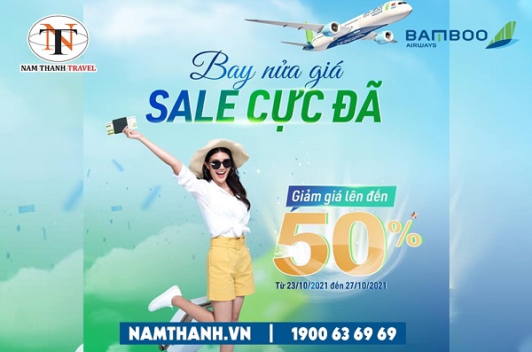 Bamboo Airways tung cơn bão vé máy bay siêu ưu đãi lên đến 50%